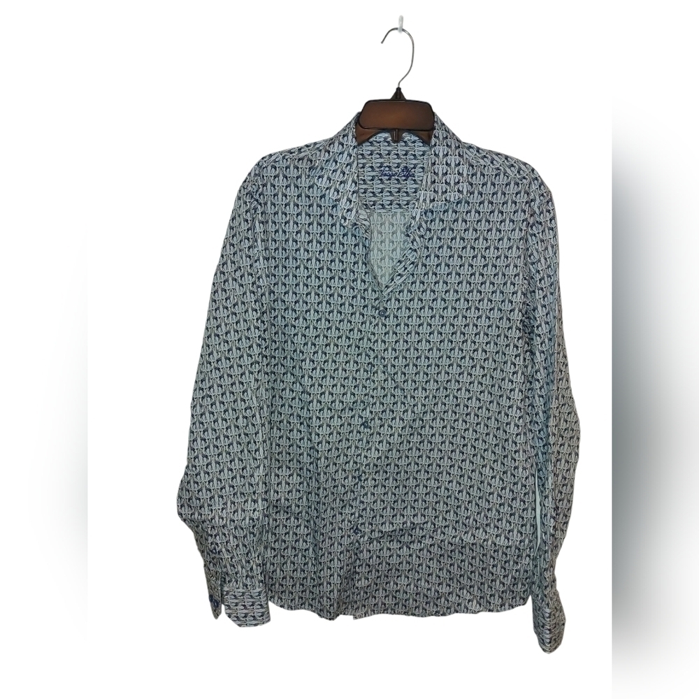 TASSO ELBA MENS LONG SLEEVE BUTTON DOWN SHIRT- L
